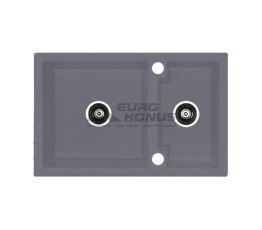 ALVEUS Мойка врезная для кухни Cubo 50-A16 M оборотная antrazit-metalic (1054743)