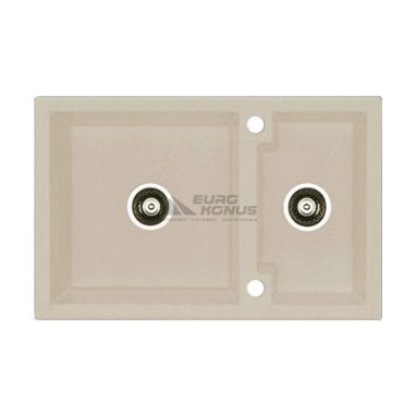 ALVEUS Мойка врезная для кухни Cubo 50-A21 M оборотная cappuccino-metalic (1054746)