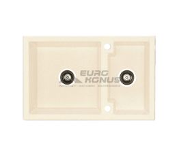 ALVEUS Мойка врезная для кухни Cubo 50-A23 оборотная cream (1088557)