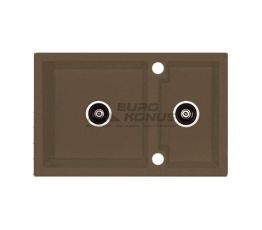 ALVEUS Мойка врезная для кухни Cubo 50-A57 M оборотная espresso (1088560)