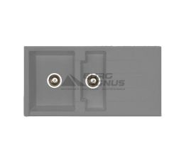 ALVEUS Мойка врезная для кухни Cubo 70-A16 M оборотная antrazit-metalic (1054769)