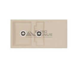 ALVEUS Мойка врезная для кухни Cubo 70-A21 M оборотная cappuccino-metalic (1054771)