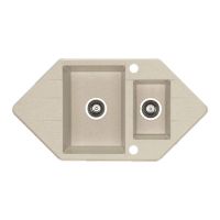 ALVEUS Мойка врезная для кухни Cubo 80-A51 угловая оборотная beige (1067425)