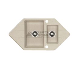 ALVEUS Мойка врезная для кухни Cubo 80-A51 угловая оборотная beige (1067425)