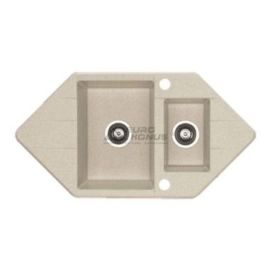 ALVEUS Мойка врезная для кухни Cubo 80-A51 угловая оборотная beige (1067425)