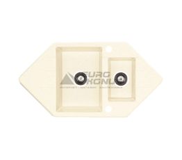 ALVEUS Мойка врезная для кухни Cubo 80-A23 угловая оборотная cream (1088569)