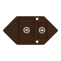 ALVEUS Мойка врезная для кухни Cubo 80-A57 M угловая оборотная espresso (1088572)