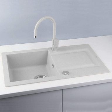 ALVEUS Мойка врезная для кухни R&R Falcon 30-G11 оборотная white (1100881)