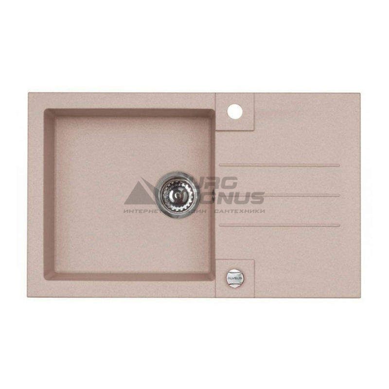 ALVEUS Мойка врезная для кухни R&R Rock 130-G22 P-U оборотная terra (1090941)