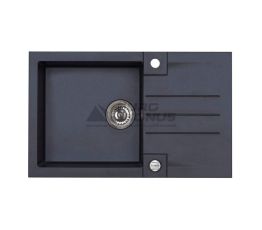 ALVEUS Мойка врезная для кухни R&R Rock 130-G91 P-U оборотная carbon (1090942)