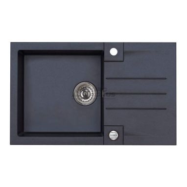 ALVEUS Мойка врезная для кухни R&R Rock 130-G91 P-U оборотная carbon (1090942)