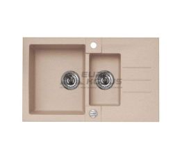 ALVEUS Мойка врезная для кухни R&R Rock 70-G55 P-U оборотная beige (1090954)