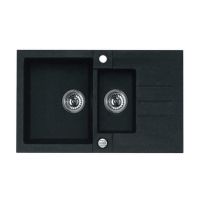 ALVEUS Мойка врезная для кухни R&R Rock 70-G91 P-U оборотная carbon (1090955)