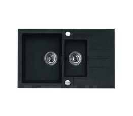 ALVEUS Мойка врезная для кухни R&R Rock 70-G91 P-U оборотная carbon (1090955)