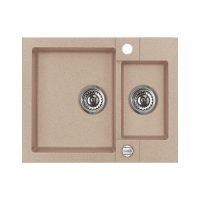 ALVEUS Мойка врезная для кухни R&R Rock 80-G55 P-U оборотная beige (1090959)