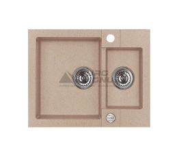 ALVEUS Мойка врезная для кухни R&R Rock 80-G55 P-U оборотная beige (1090959)