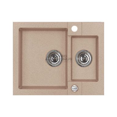 ALVEUS Мойка врезная для кухни R&R Rock 80-G55 P-U оборотная beige (1090959)