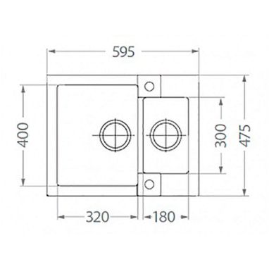 ALVEUS Мойка врезная для кухни R&R Rock 80-G55 P-U оборотная beige (1090959)