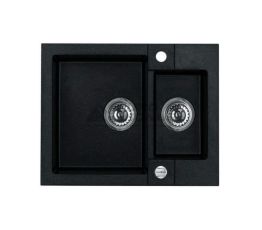 ALVEUS Мойка врезная для кухни R&R Rock 80-G91 P-U оборотная carbon (1090960)