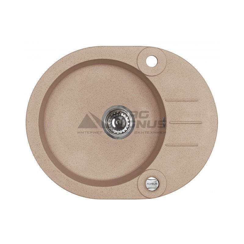 ALVEUS Мойка врезная для кухни R&R Roll 40-G55 P-U оборотная beige (1090973)
