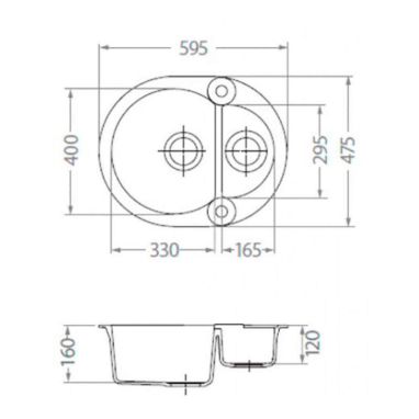ALVEUS Мойка врезная для кухни R&R Roll 80-G11 P-U без крыла arctic (1090975)