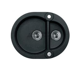 ALVEUS Мойка врезная для кухни R&R Roll 80-G91 P-U без крыла carbon (1090977)