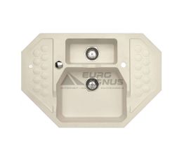 ALVEUS Мойка врезная для кухни Sensual 60 G02M угловая pebble (1108256)