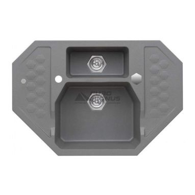 ALVEUS Мойка врезная для кухни Sensual 60 G04M угловая steel (1108258)