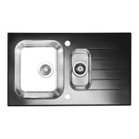 ALVEUS Мойка врезная для кухни Glassix 20 оборотная черное стекло (1100015)