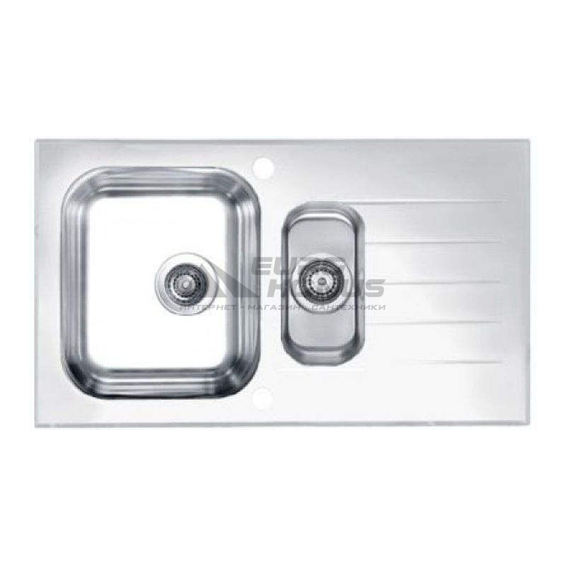 ALVEUS Мойка врезная для кухни Glassix 20 оборотная белое стекло (1100016)
