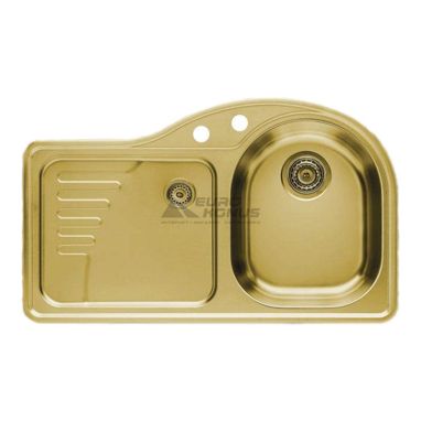 ALVEUS Мойка врезная для кухни MC Futur 40R левое крыло матовая gold (1070750 AU)