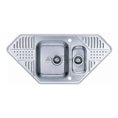 ALVEUS Мойка врезная для кухни Pixel 60L угловая полированная Corner (1085970 SAT)