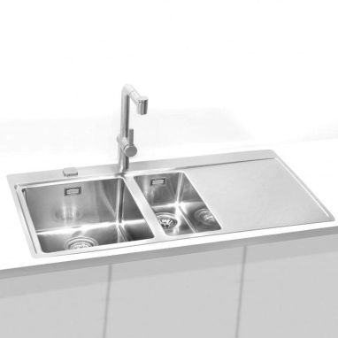 ALVEUS Мойка врезная для кухни Pure 60L правое крыло полированная (1103654)