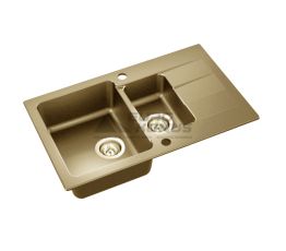 AXIS Мойка врезная для кухни оборотная Coast 80 бежевый 11A.BA000.55A.0021A