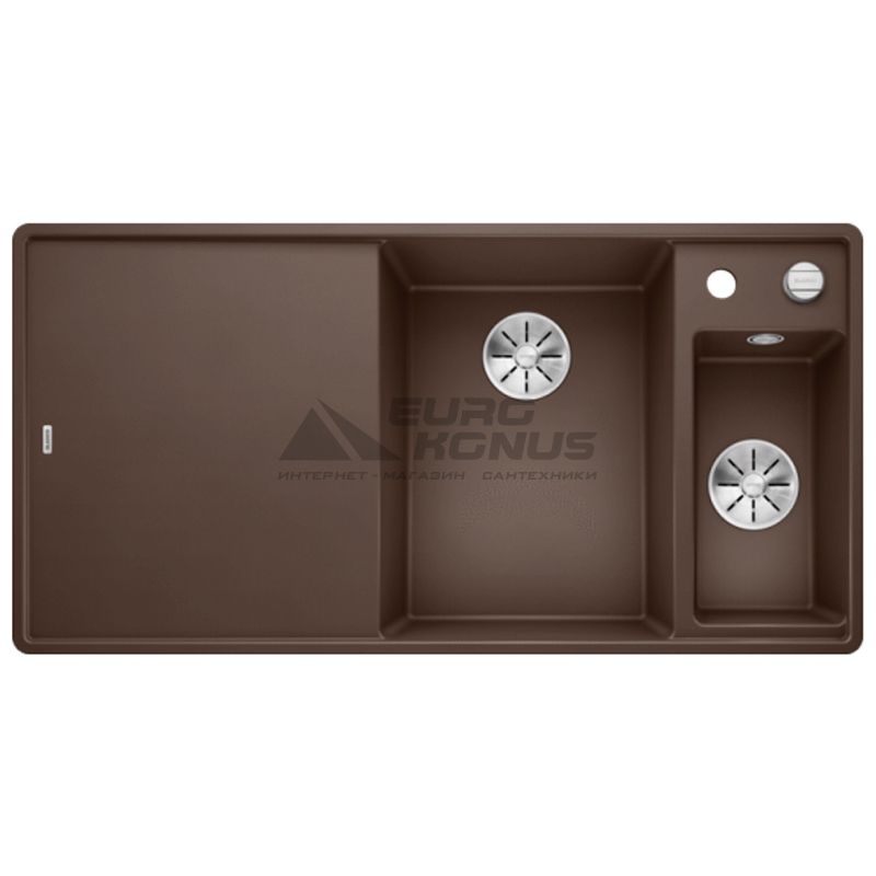 BLANCO Мойка врезная для кухни AXIA III 6 S-F левое крыло кофе (523488)
