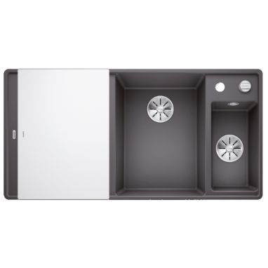 BLANCO Мойка врезная для кухни AXIA III 6 S-F левое крыло темная скала (523490)