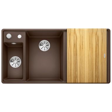 BLANCO Мойка врезная для кухни AXIA III 6 S-F правое крыло кофе (524668)