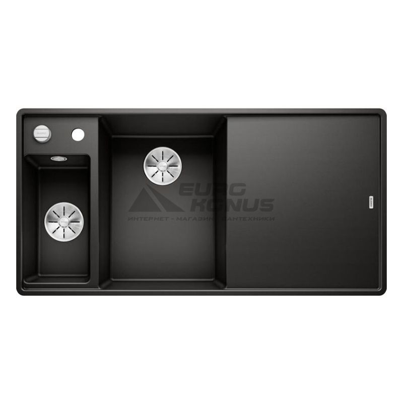 BLANCO Мойка врезная для кухни AXIA III 6 S-F правое крыло черный (525852)