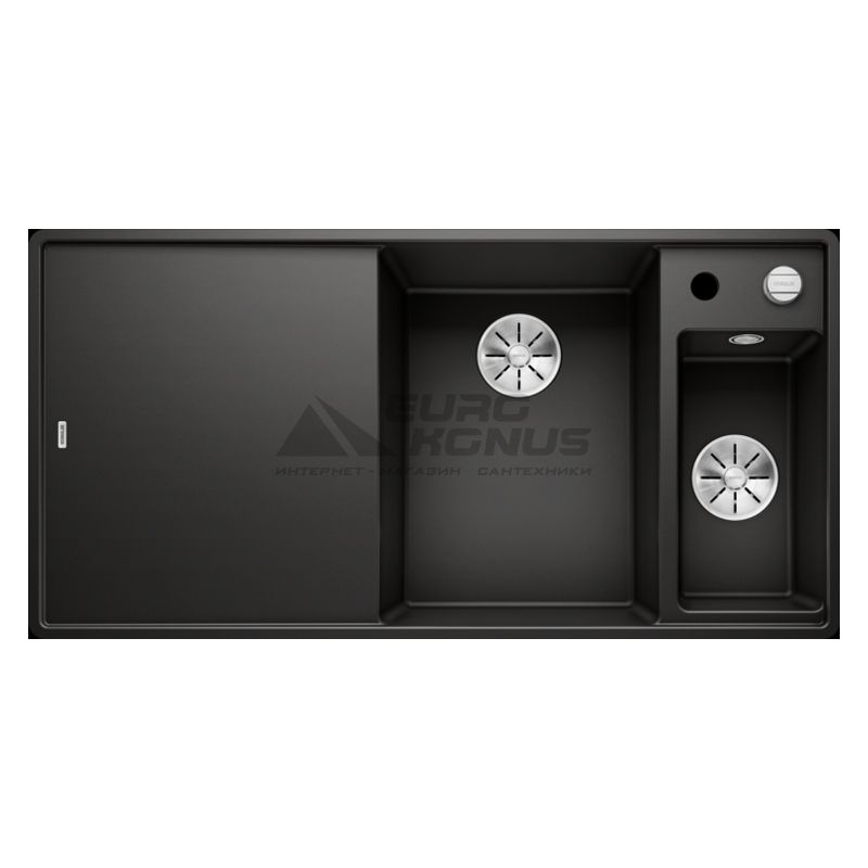 BLANCO Мойка врезная для кухни AXIA III 6 S-F левое крыло черный (525855)