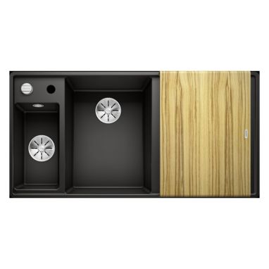 BLANCO Мойка врезная для кухни AXIA III 6 S-F правое крыло черный (525853)