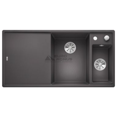 BLANCO Мойка врезная для кухни AXIA III 6 S левое крыло темная скала (523463)