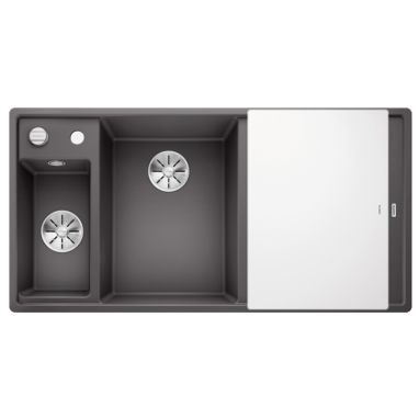 BLANCO Мойка врезная для кухни AXIA III 6 S правое крыло темная скала (524654)