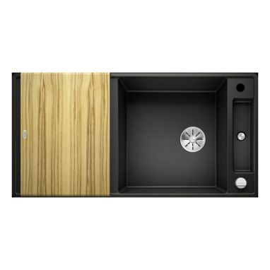 BLANCO Мойка врезная для кухни AXIA III XL 6 S-F оборотная черный (525860)