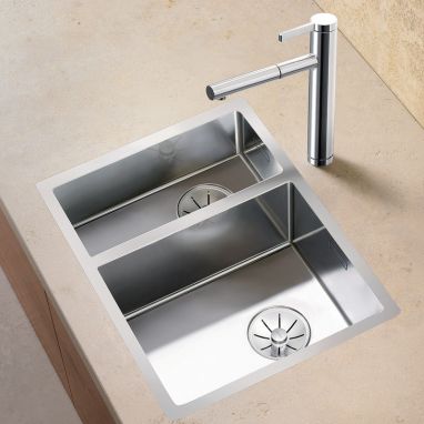 BLANCO Мойка врезная для кухни CLARON 340/180-IF без крыла полированная (521608)