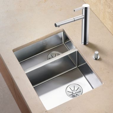 BLANCO Мойка под столешницу для кухни CLARON 340/180-U без крыла полированная (521610)