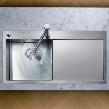 BLANCO Мойка врезная для кухни CLARON 5 S-IF правое крыло полированная (521626)