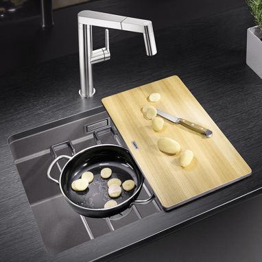 BLANCO Мойка под столешницу для кухни ETAGON 500-U без крыла серый беж (522234)