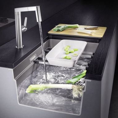 BLANCO Мойка под столешницу для кухни ETAGON 500-U без крыла серый беж (522234)