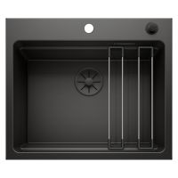BLANCO Мойка врезная для кухни ETAGON 6 Black Edition без крыла черный (526339)