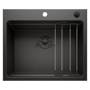 BLANCO Мойка врезная для кухни ETAGON 6 Black Edition без крыла черный (526339)